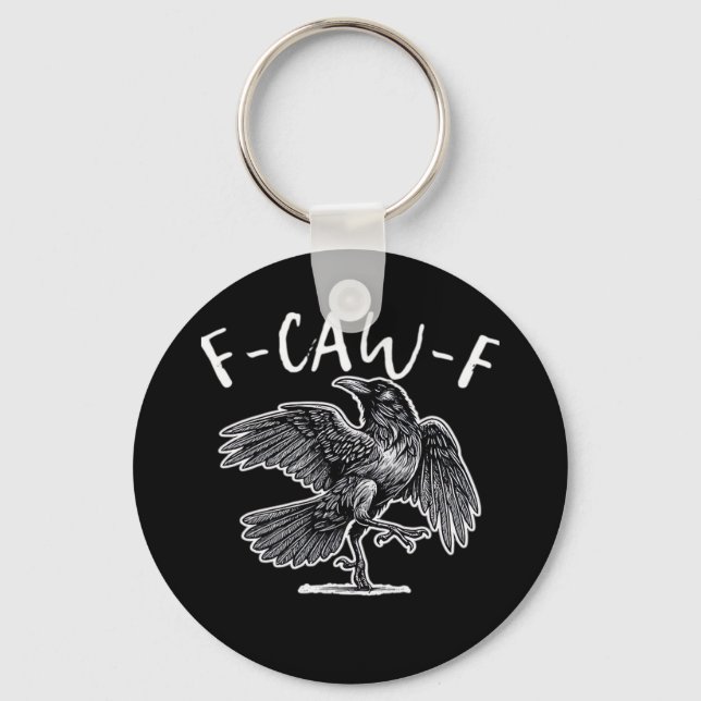 F-Caw-F Classic Retro Key Ring (Front)