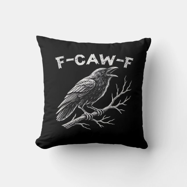 F-Caw-F Classic Retro Style Cushion (Front)