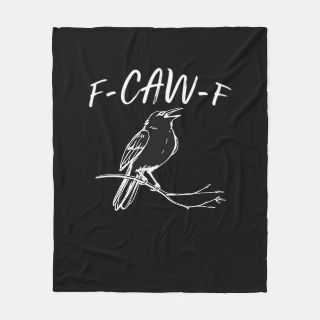 F-Caw-F Classic Retro Style Fleece Blanket (Front)