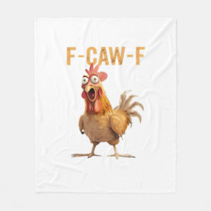 F-Caw-F Classic Retro Style Fleece Blanket