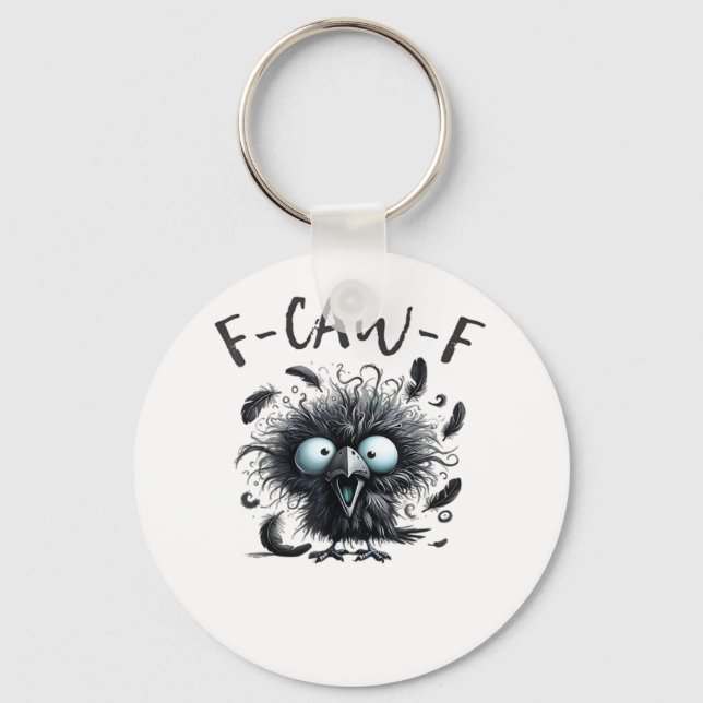 F-Caw-F Classic Retro Style Key Ring (Front)