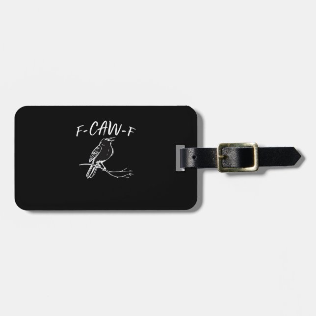 F-Caw-F Classic Retro Style Luggage Tag (Front Horizontal)