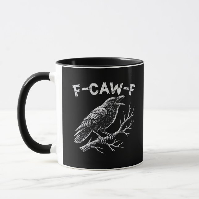 F-Caw-F Classic Retro Style Mug (Left)