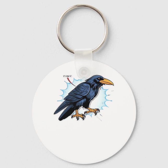 F-Caw-F Classic Simple Clean Key Ring (Front)
