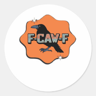 F Caw F Classic Trendy Casual Style Classic Round Sticker