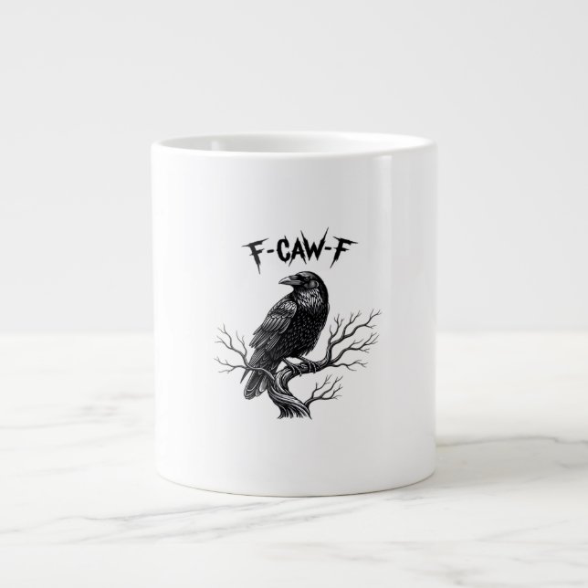 F-Caw-F Classic Trendy Style Large Coffee Mug (Front)