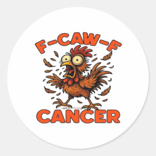 F-Caw-F Classic Vintage Cool Classic Round Sticker