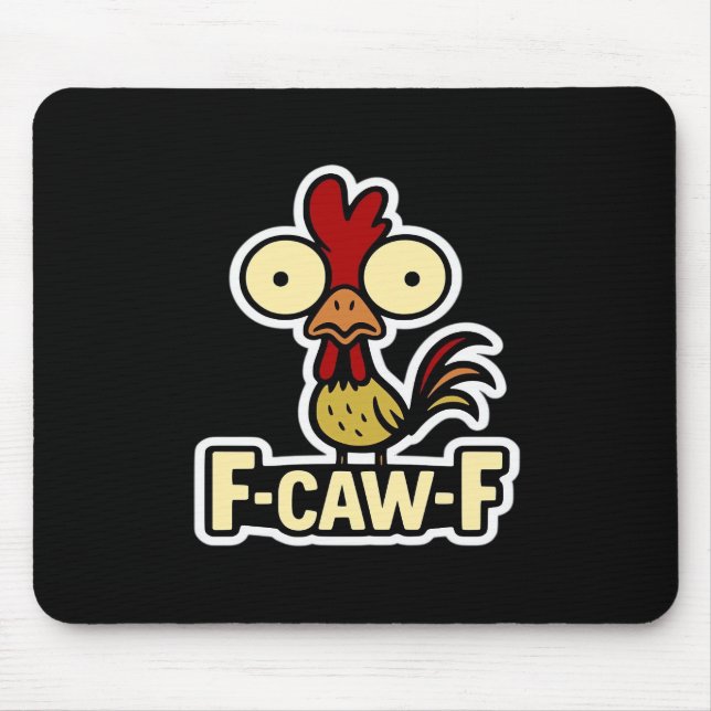 F-Caw-F Classic Vintage Graphic Mouse Pad (Front)