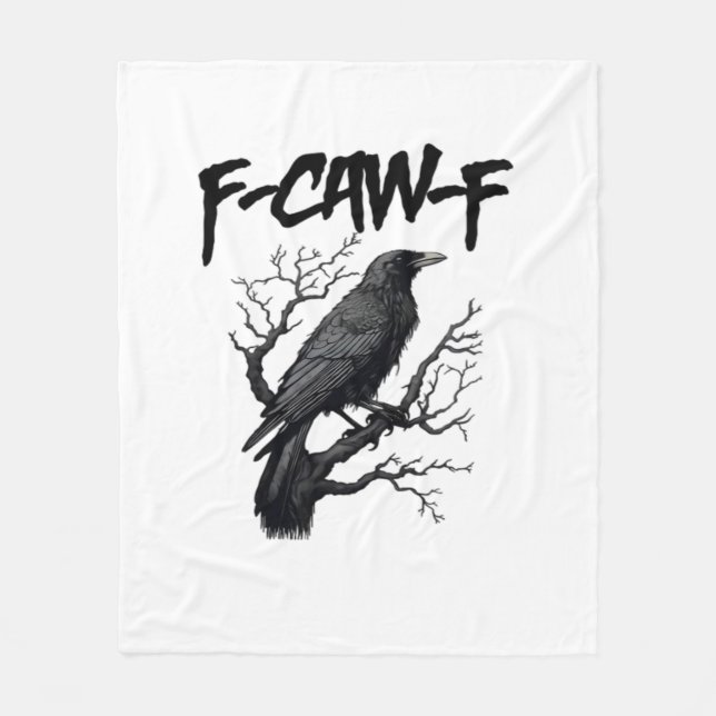 F-Caw-F Comfort Support Your Murder Essential Funn Fleece Blanket (Front)