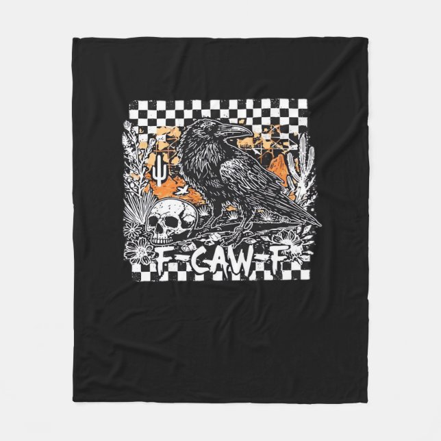 F-Caw-F Cool Retro Fleece Blanket (Front)