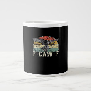 F-Caw-F Cow Funny Bird Vintage Sunset Funny Humor Large Coffee Mug