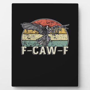 F-Caw-F Cow Funny Bird Vintage Sunset Funny Humour Plaque