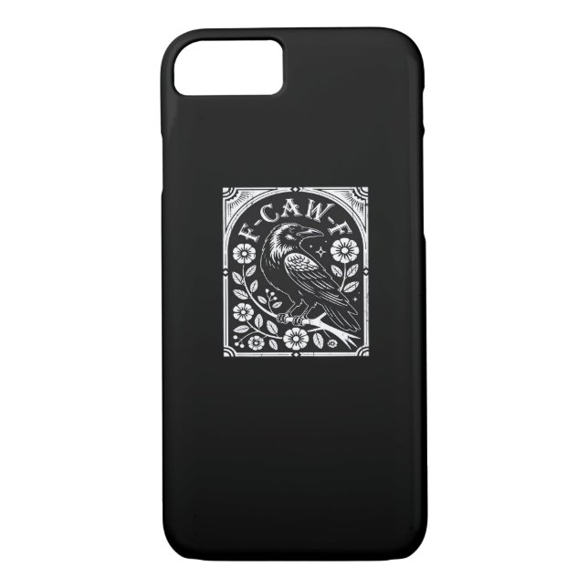 F-Caw-F Crow Aesthetic Casual Case-Mate iPhone Case (Back)