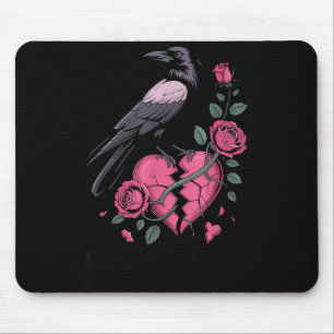F Caw F Crow Anti Valentine's Day Dark Gothic Brok Mouse Pad