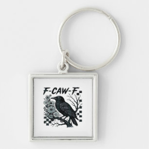 F-Caw-F Crow Bird Retro Classic Key Ring