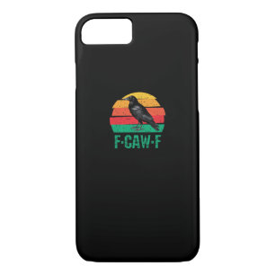 F-Caw-F Crow Bird Retro Sunset Vintage F-Caw-F Tri Case-Mate iPhone Case