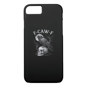 F-Caw-F Crow Bird Retro Vintage Gothic Moon F-Caw- Case-Mate iPhone Case