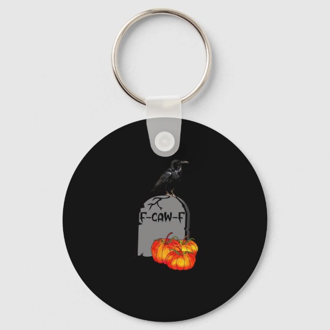 F-Caw-F Crow Classic Retro Cool Key Ring (Front)