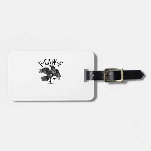F Caw F Crow Creative Casual Luggage Tag (Front Horizontal)