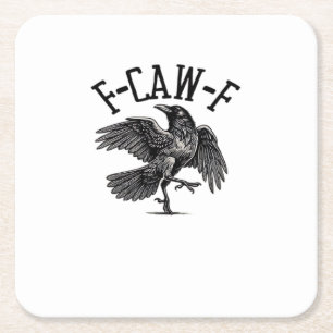 F Caw F Crow Creative Casual Square Paper Coaster