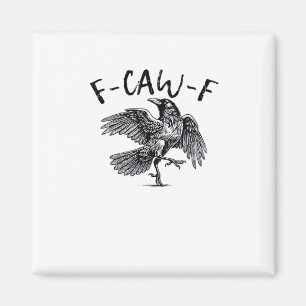 F-Caw-F Crow Essential Retro Classic Magnet
