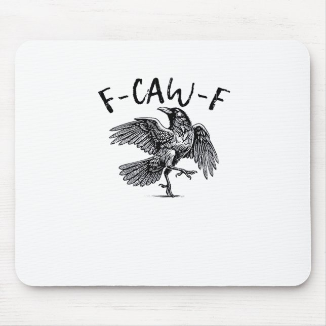 F-Caw-F Crow Essential Retro Classic Mouse Pad (Front)
