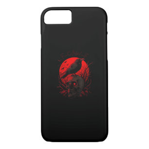 F-Caw-F Crow Funny Bird Red Moon Gothic Case-Mate iPhone Case