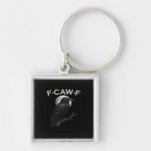 F-Caw-F Crow Funny Crow F-Caw-F Gear Vintage Graph Key Ring