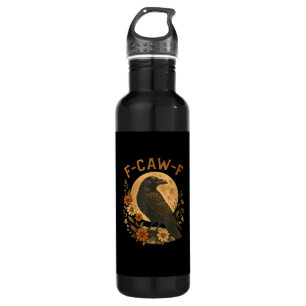 F-Caw-F Crow Funny Gothic Bird Adult Humour Graphi 710 Ml Water Bottle