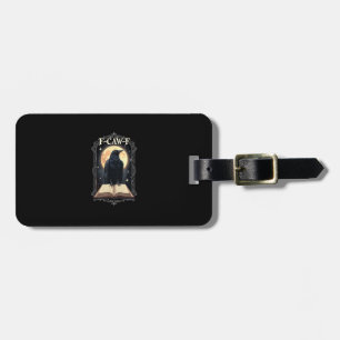 F-Caw-F Crow Funny Halloween Raven Moon Luggage Tag