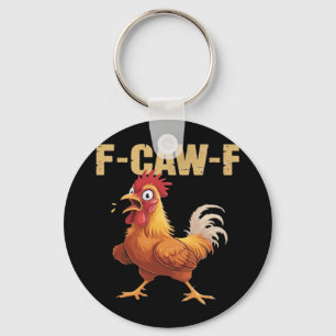 F-Caw-F Crow Gothic Funny Humor Key Ring