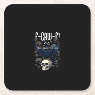 F-Caw-F Crow Graphic Creative Casual Square Paper Coaster