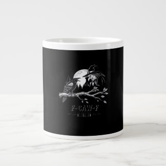 F-Caw-F Crow Halloween Witch F-Caw-F Large Coffee Mug