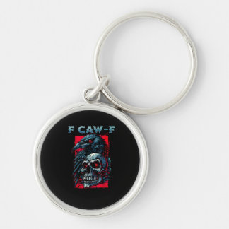F-Caw-F Crow Humorous Graphic Key Ring