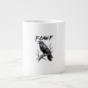 F Caw F Crow Lover Raven Meme Classic Style Large Coffee Mug
