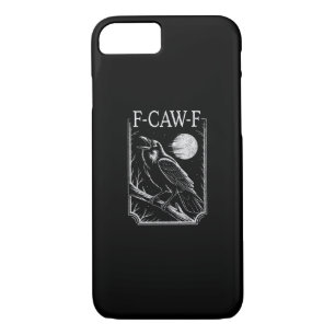 F-Caw-F Crow Minimal – Retro Gothic Bird Funny Rav Case-Mate iPhone Case
