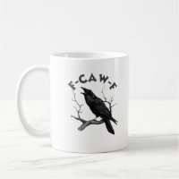 F-Caw-F Crow Pun Funny Bird Cawing Grunge Hallowee