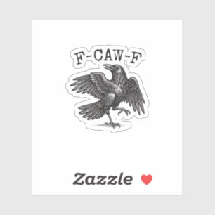 F-Caw-F Crow Pun Funny Bird Cawing Grunge Retro Cl