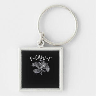 F-Caw-F Crow Retro Classic Key Ring