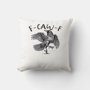 F Caw F Crow Retro Classic Style Cushion