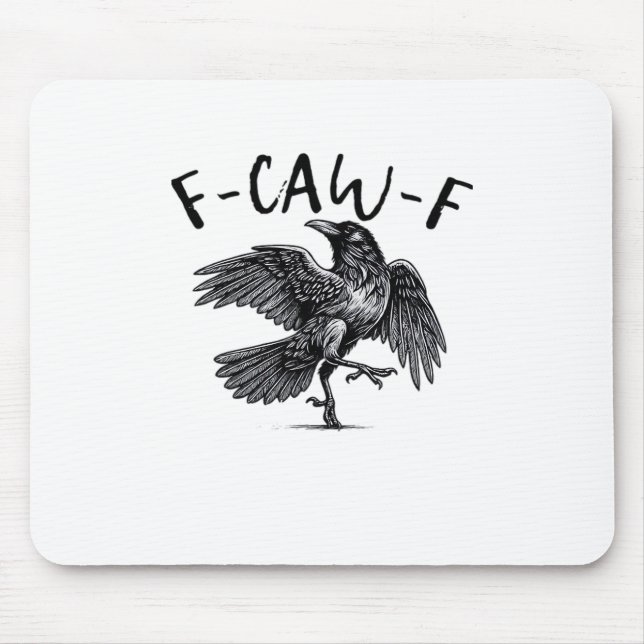 F Caw F Crow Retro Classic Style Mouse Pad (Front)