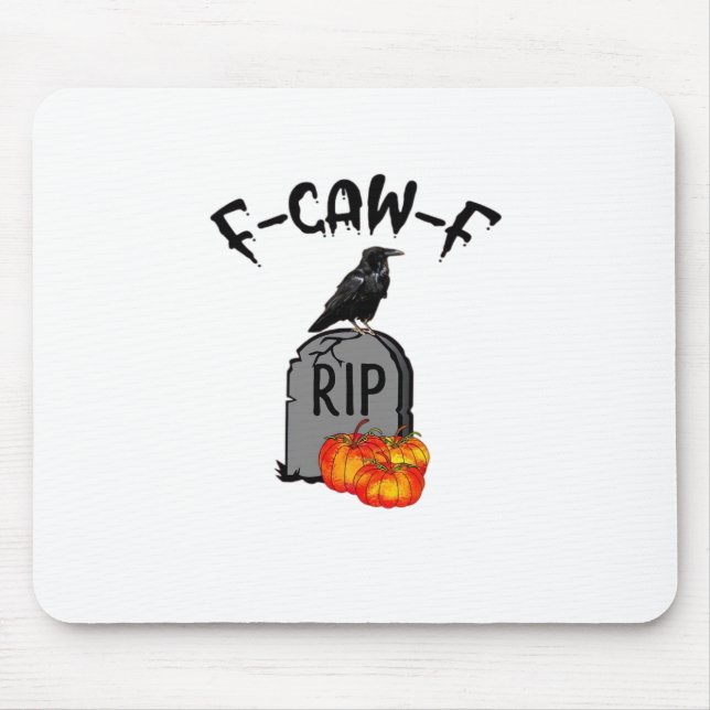 F Caw F Crow Retro Cool Mouse Pad (Front)