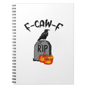 F Caw F Crow Retro Cool Notebook