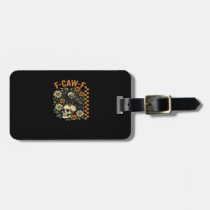 F-Caw-F Crow Vintage Graphic Luggage Tag