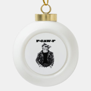 F-Caw-F Essential Aesthetic Design Ceramic Ball Christmas Ornament