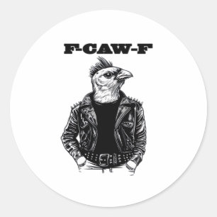 F-Caw-F Essential Aesthetic Design Classic Round Sticker