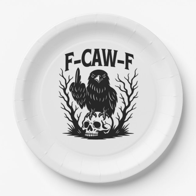 F-Caw-F Essential Cool Unique Paper Plate (Front)
