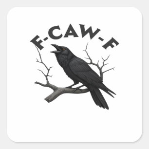 F Caw F Essential Creative Aesthetic Square Sticker