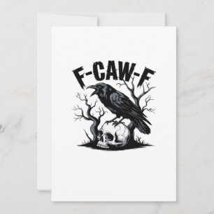 F-Caw-F Essential Minimal Clean Holiday Card