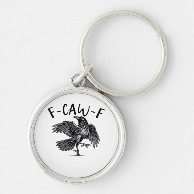 F-Caw-F Essential Retro Classic Key Ring (Front)